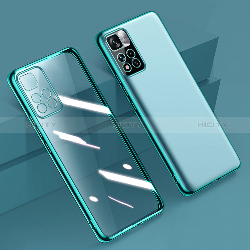 Custodia Silicone Trasparente Ultra Sottile Cover Morbida H04 per Xiaomi Mi 11i 5G (2022) Verde