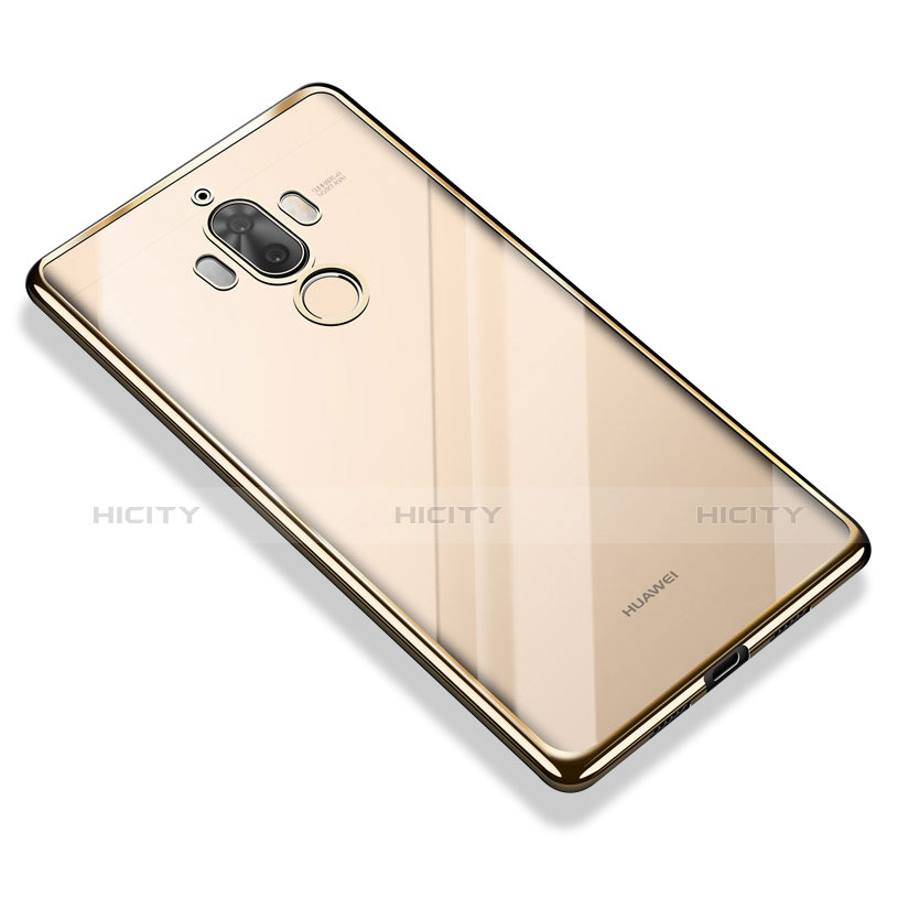 Custodia Silicone Trasparente Ultra Sottile Cover Morbida H05 per Huawei Mate 9 Oro