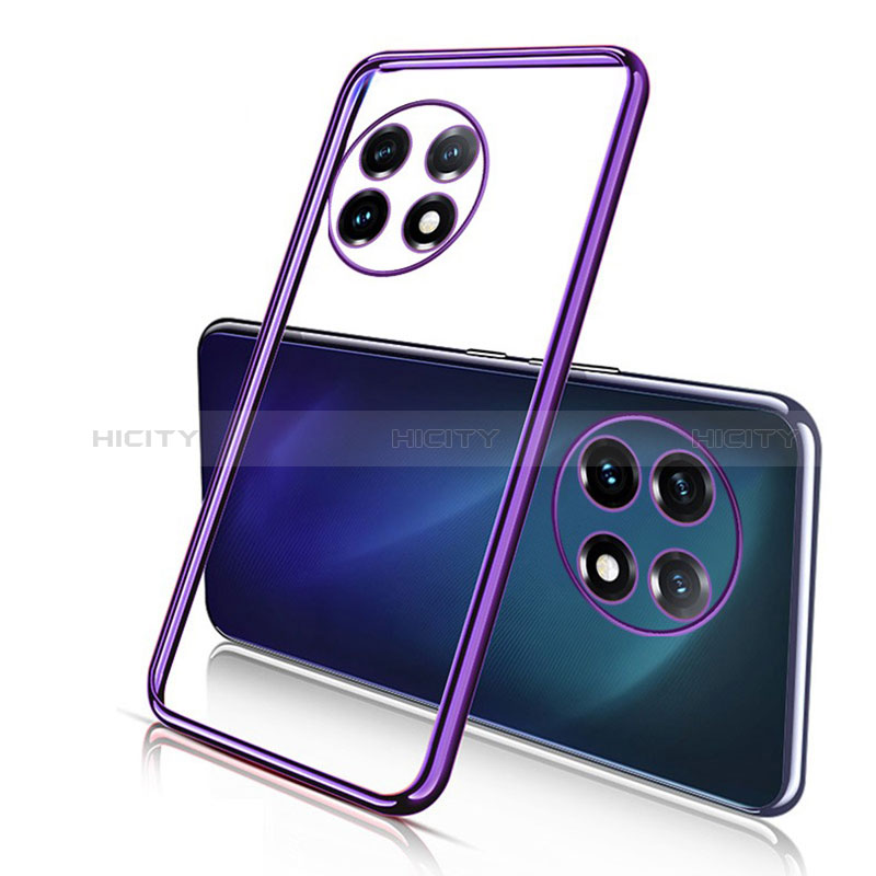 Custodia Silicone Trasparente Ultra Sottile Cover Morbida H05 per OnePlus 11R 5G Viola