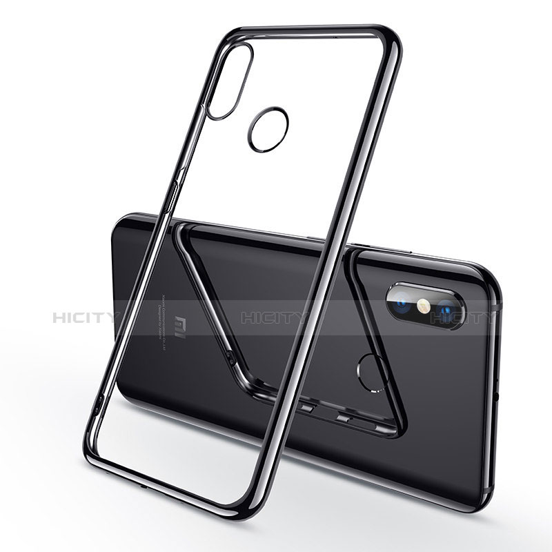 Custodia Silicone Trasparente Ultra Sottile Cover Morbida H06 per Xiaomi Mi 8 Nero