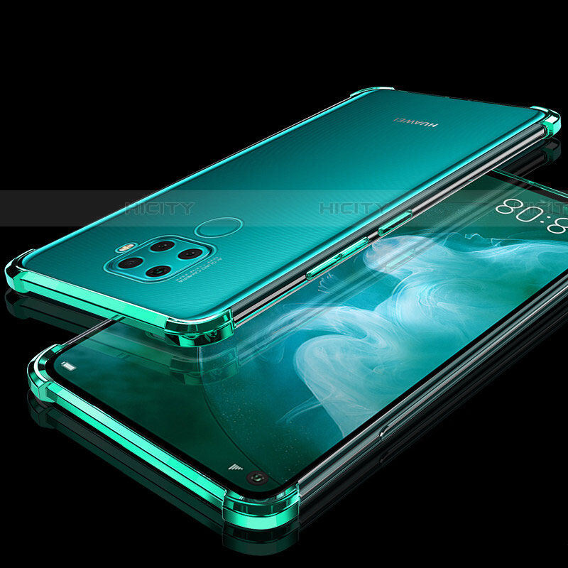 Custodia Silicone Trasparente Ultra Sottile Cover Morbida H07 per Huawei Nova 5i Pro Verde