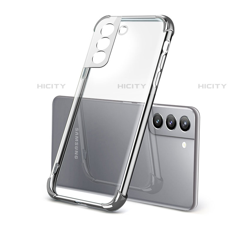 Custodia Silicone Trasparente Ultra Sottile Cover Morbida H09 per Samsung Galaxy S23 Plus 5G Argento