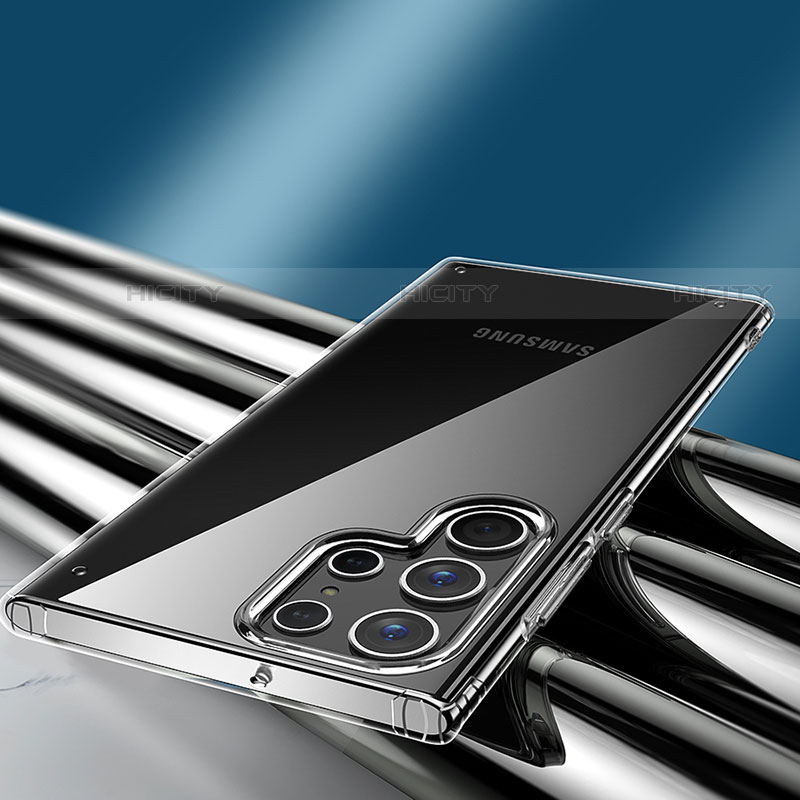 Custodia Silicone Trasparente Ultra Sottile Cover Morbida H10 per Samsung Galaxy S23 Ultra 5G