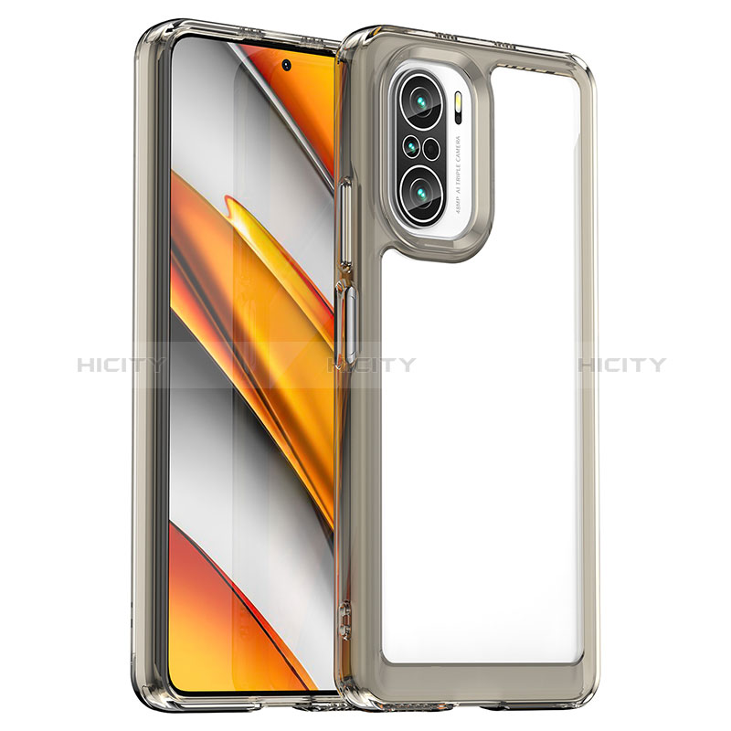 Custodia Silicone Trasparente Ultra Sottile Cover Morbida JS2 per Xiaomi Redmi K40 Pro 5G Grigio