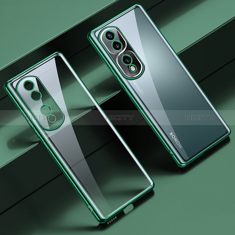 Custodia Silicone Trasparente Ultra Sottile Cover Morbida LD1 per Huawei Honor 80 Pro 5G Verde