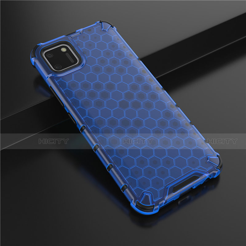 Custodia Silicone Trasparente Ultra Sottile Cover Morbida P01 per Realme C11 Blu