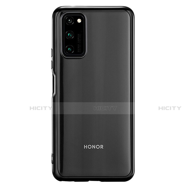 Custodia Silicone Trasparente Ultra Sottile Cover Morbida S01 per Huawei Honor V30 5G Nero