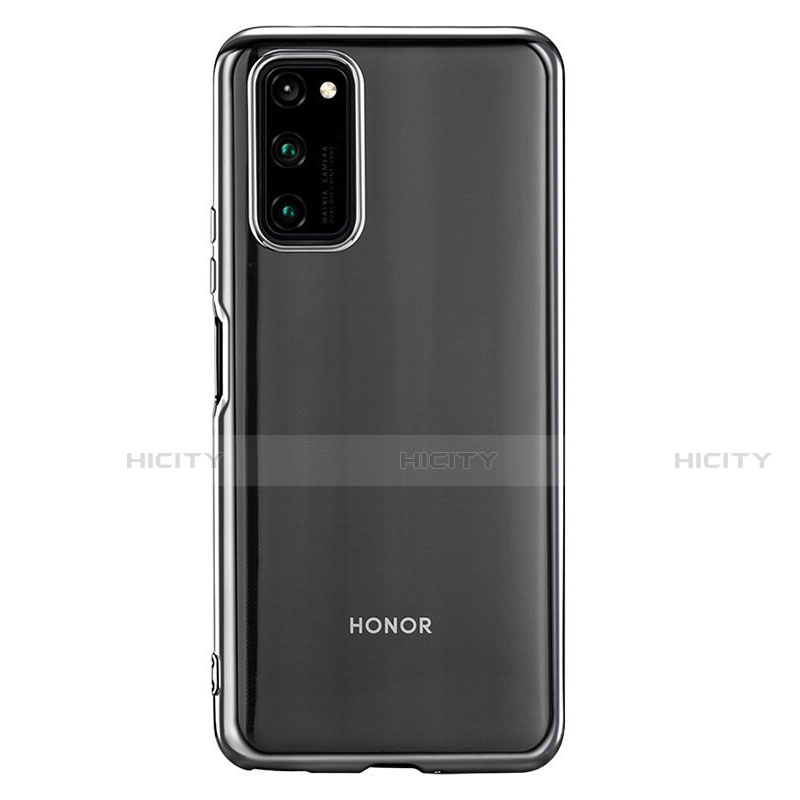 Custodia Silicone Trasparente Ultra Sottile Cover Morbida S01 per Huawei Honor View 30 Pro 5G Argento