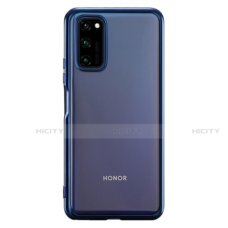 Custodia Silicone Trasparente Ultra Sottile Cover Morbida S01 per Huawei Honor View 30 Pro 5G Blu