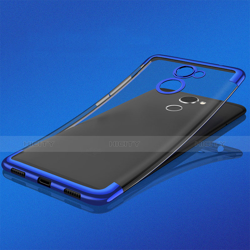 Custodia Silicone Trasparente Ultra Sottile Cover Morbida S01 per Huawei Y7 Prime Chiaro