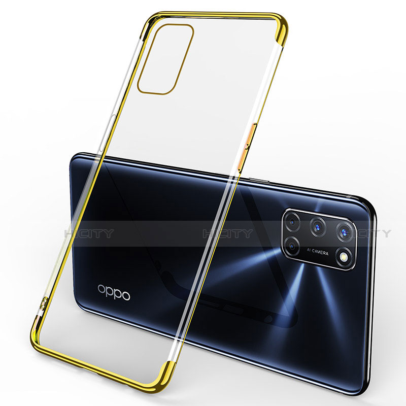 Custodia Silicone Trasparente Ultra Sottile Cover Morbida S01 per Oppo A72 Giallo