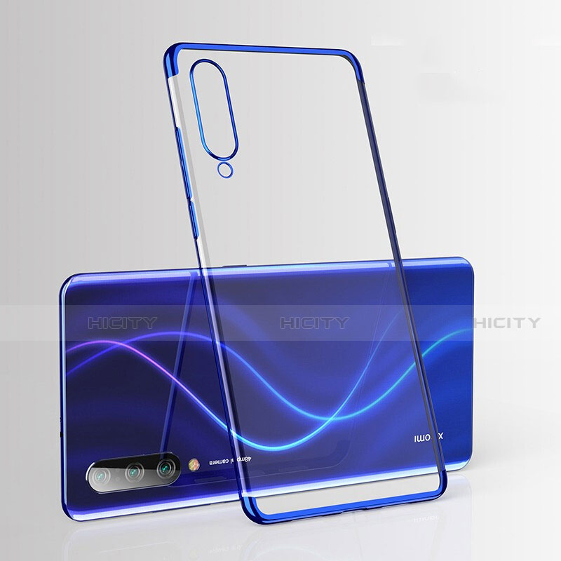 Custodia Silicone Trasparente Ultra Sottile Cover Morbida S01 per Xiaomi Mi A3 Blu