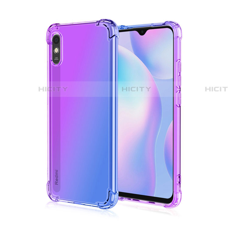 Custodia Silicone Trasparente Ultra Sottile Cover Morbida S01 per Xiaomi Redmi 9AT Viola