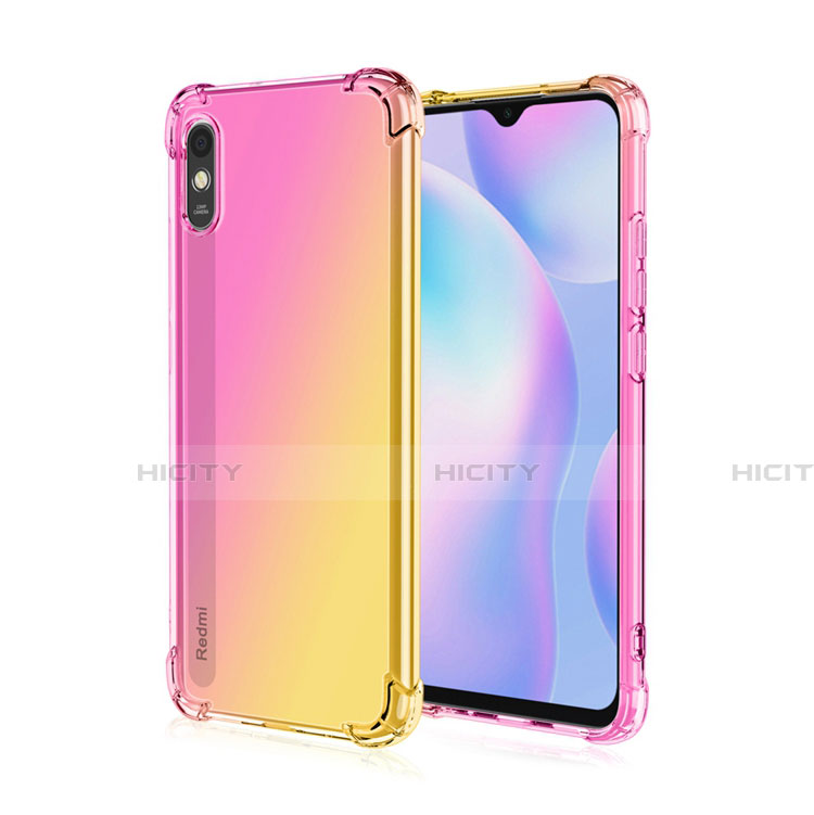 Custodia Silicone Trasparente Ultra Sottile Cover Morbida S01 per Xiaomi Redmi 9i Giallo