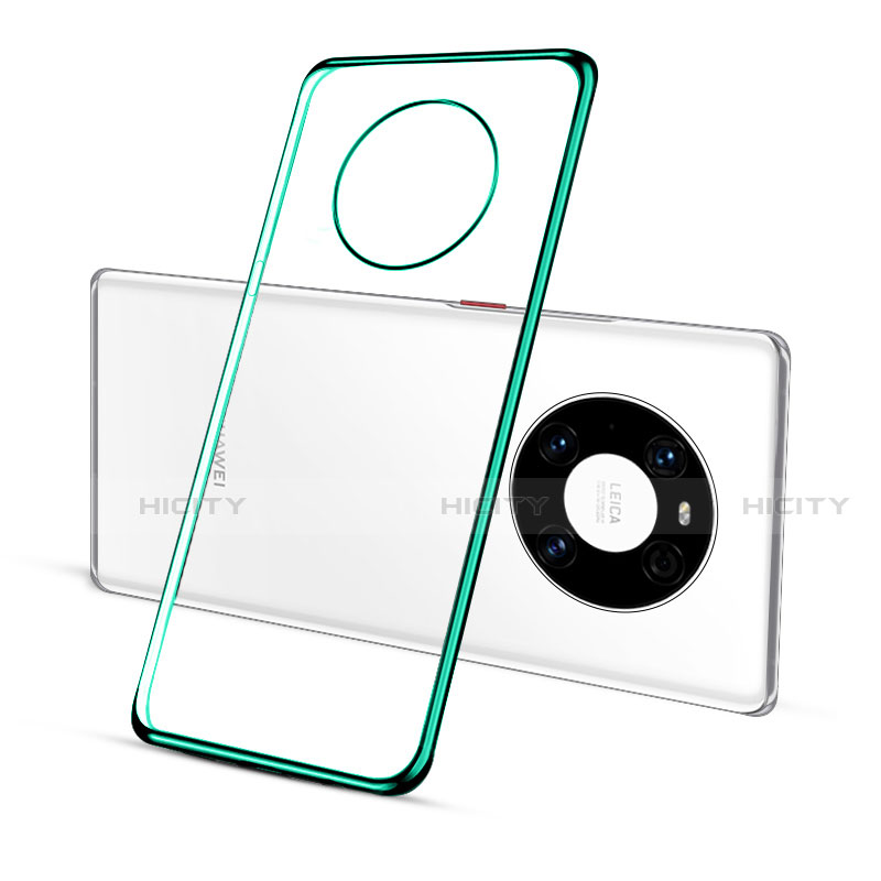 Custodia Silicone Trasparente Ultra Sottile Cover Morbida S02 per Huawei Mate 40E 4G Verde