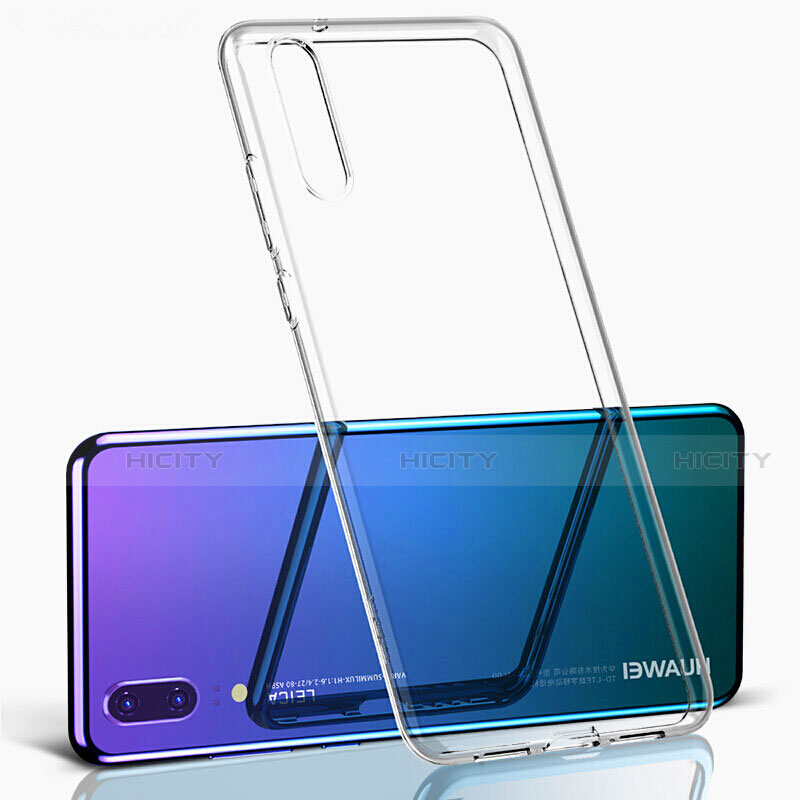 Custodia Silicone Trasparente Ultra Sottile Cover Morbida S02 per Huawei P20