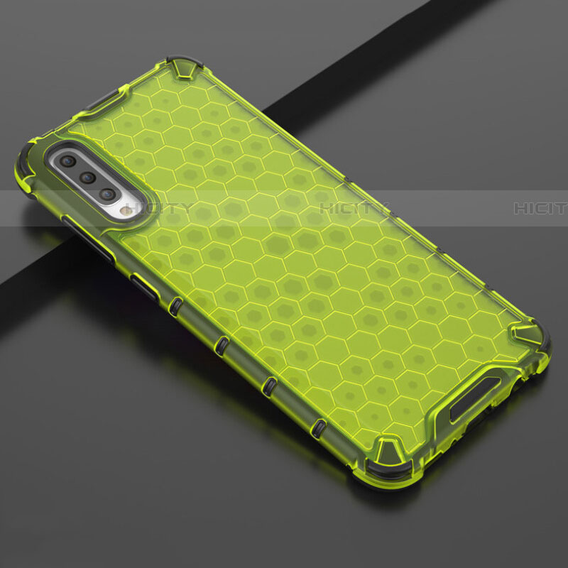 Custodia Silicone Trasparente Ultra Sottile Cover Morbida S02 per Samsung Galaxy A70S Verde