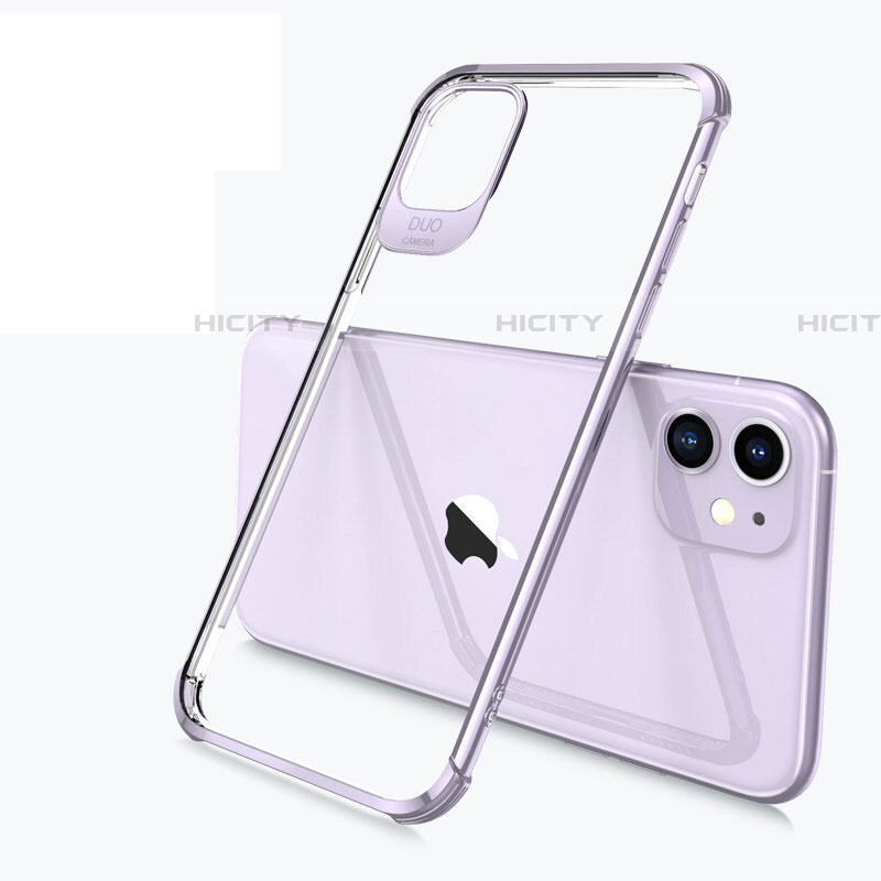 Custodia Silicone Trasparente Ultra Sottile Cover Morbida S03 per Apple iPhone 11 Viola