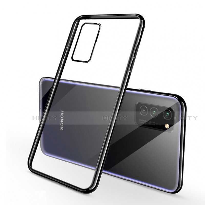 Custodia Silicone Trasparente Ultra Sottile Cover Morbida S03 per Huawei Honor View 30 5G Nero