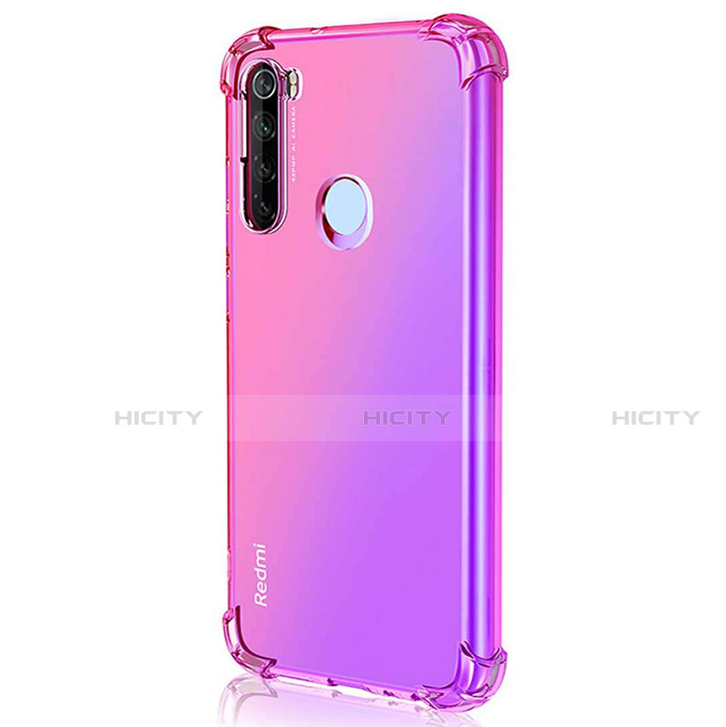 Custodia Silicone Trasparente Ultra Sottile Cover Morbida S03 per Xiaomi Redmi Note 8 Rosa Caldo