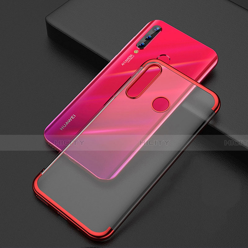 Custodia Silicone Trasparente Ultra Sottile Cover Morbida S04 per Huawei Honor 20E Rosso