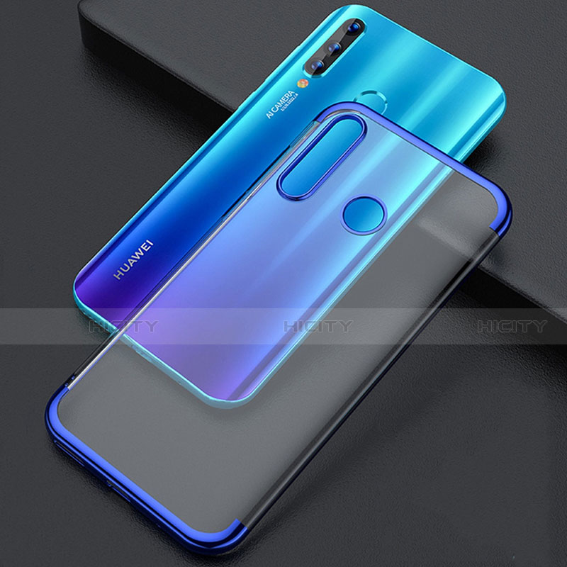 Custodia Silicone Trasparente Ultra Sottile Cover Morbida S04 per Huawei P Smart+ Plus (2019) Blu