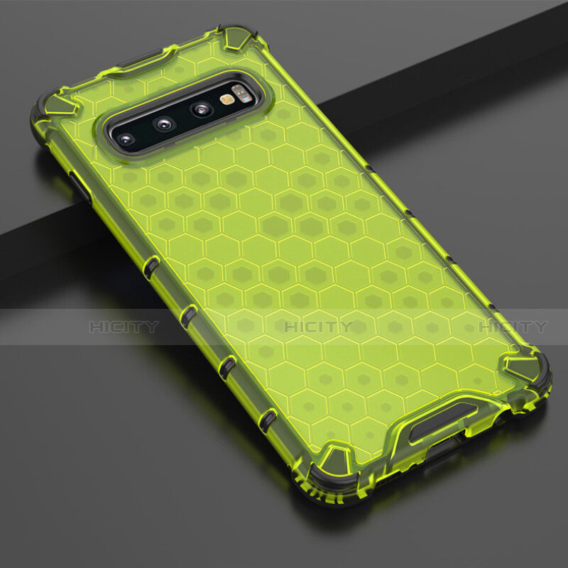 Custodia Silicone Trasparente Ultra Sottile Cover Morbida S05 per Samsung Galaxy S10 5G Verde