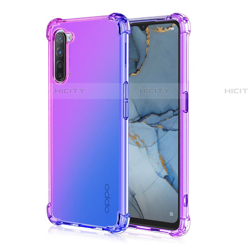 Custodia Silicone Trasparente Ultra Sottile Cover Morbida Sfumato G01 per Oppo Reno3