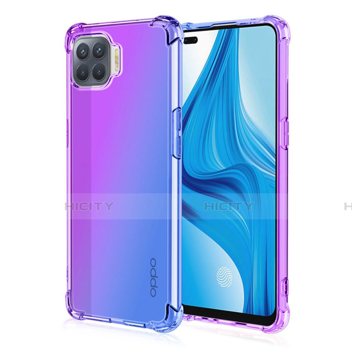 Custodia Silicone Trasparente Ultra Sottile Cover Morbida Sfumato G01 per Oppo Reno4 F