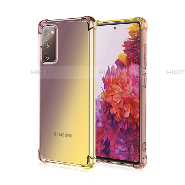 Custodia Silicone Trasparente Ultra Sottile Cover Morbida Sfumato G01 per Samsung Galaxy S20 FE 4G Marrone