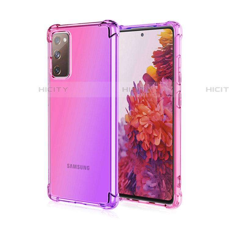 Custodia Silicone Trasparente Ultra Sottile Cover Morbida Sfumato G01 per Samsung Galaxy S20 FE 5G Lavanda