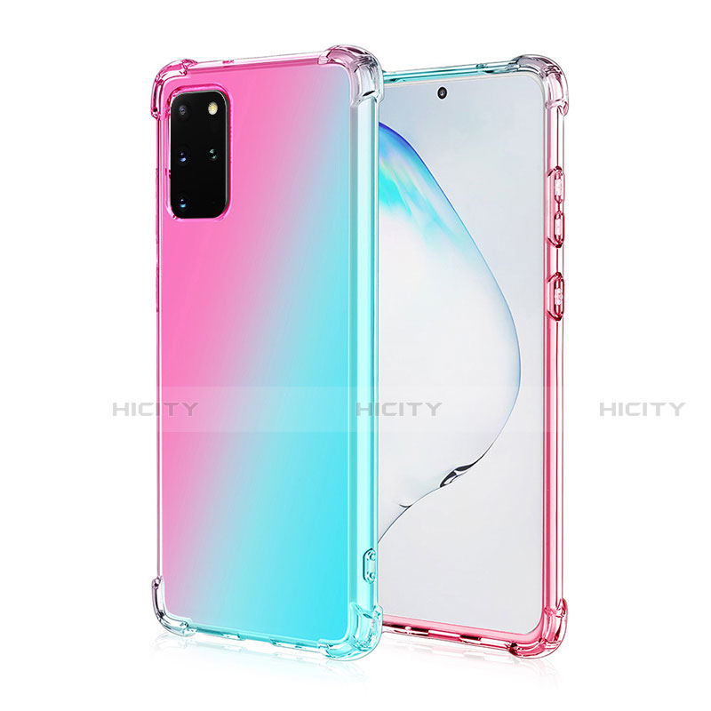 Custodia Silicone Trasparente Ultra Sottile Cover Morbida Sfumato G01 per Samsung Galaxy S20 Plus 5G Multicolore