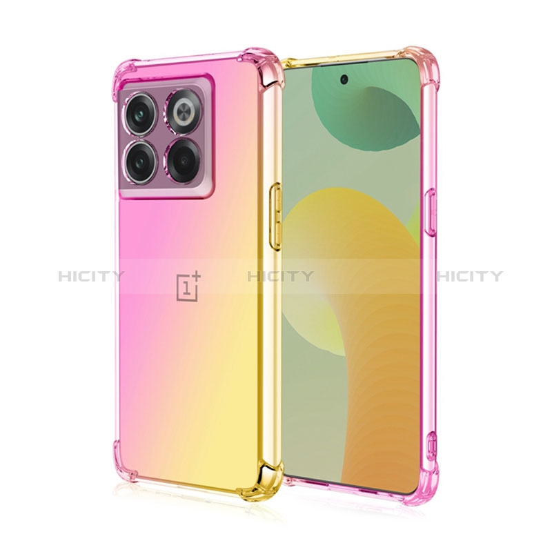 Custodia Silicone Trasparente Ultra Sottile Cover Morbida Sfumato per OnePlus Ace Pro 5G Rosa