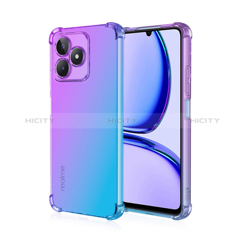 Custodia Silicone Trasparente Ultra Sottile Cover Morbida Sfumato per Realme Narzo N53 Lavanda