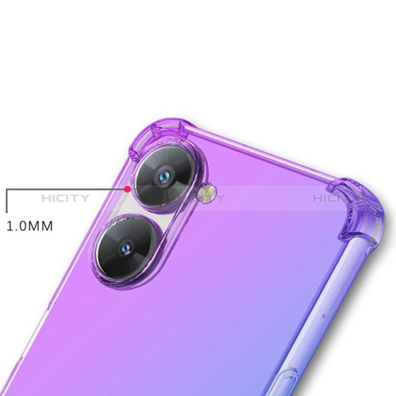 Custodia Silicone Trasparente Ultra Sottile Cover Morbida Sfumato per Realme V30t 5G