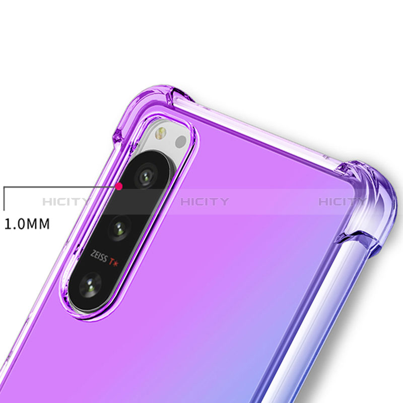 Custodia Silicone Trasparente Ultra Sottile Cover Morbida Sfumato per Sony Xperia 1 III