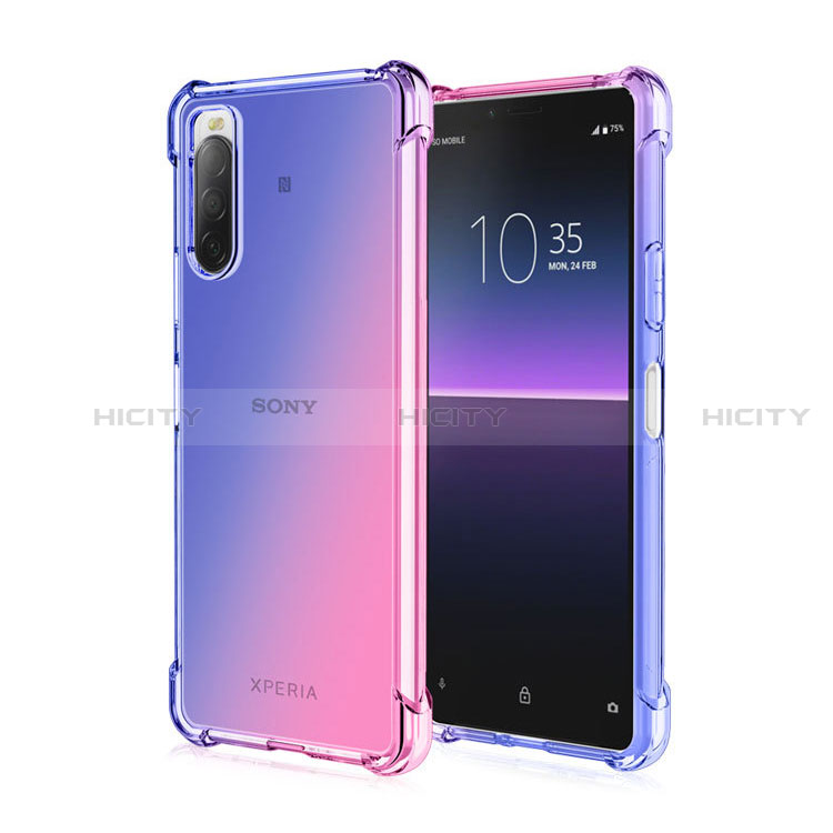 Custodia Silicone Trasparente Ultra Sottile Cover Morbida Sfumato per Sony Xperia 10 III SO-52B