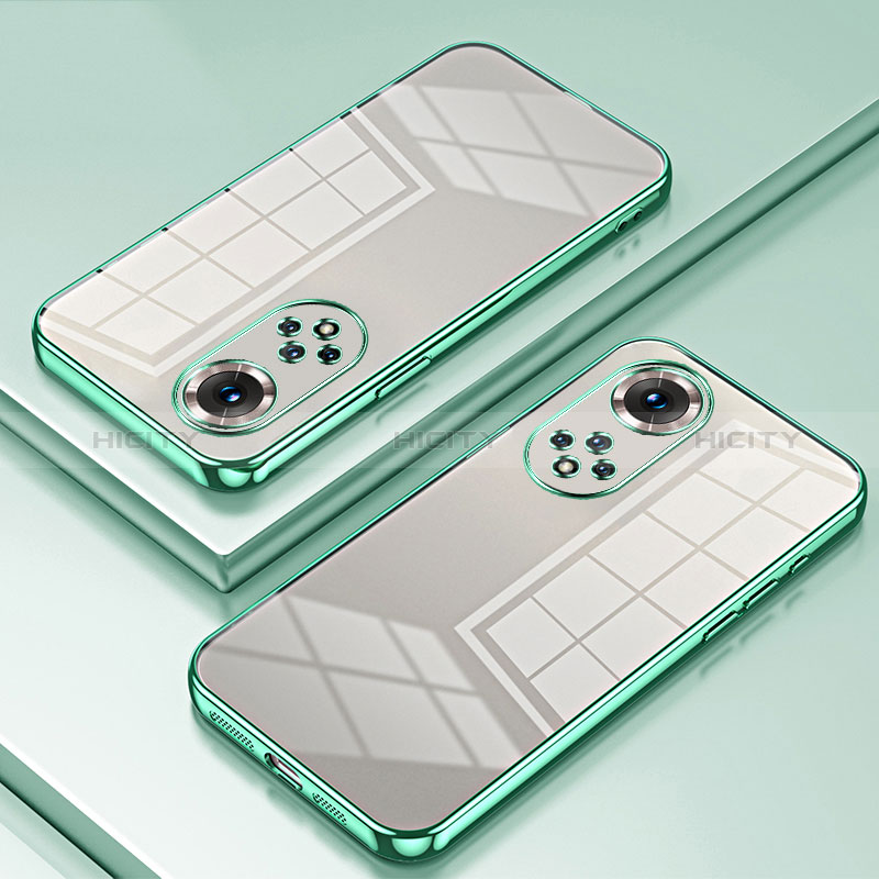 Custodia Silicone Trasparente Ultra Sottile Cover Morbida SY1 per Huawei Honor 50 Pro 5G Verde