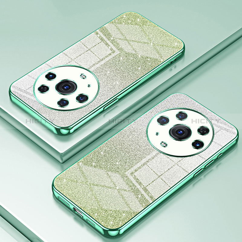 Custodia Silicone Trasparente Ultra Sottile Cover Morbida SY1 per Huawei Honor Magic3 Pro 5G Verde