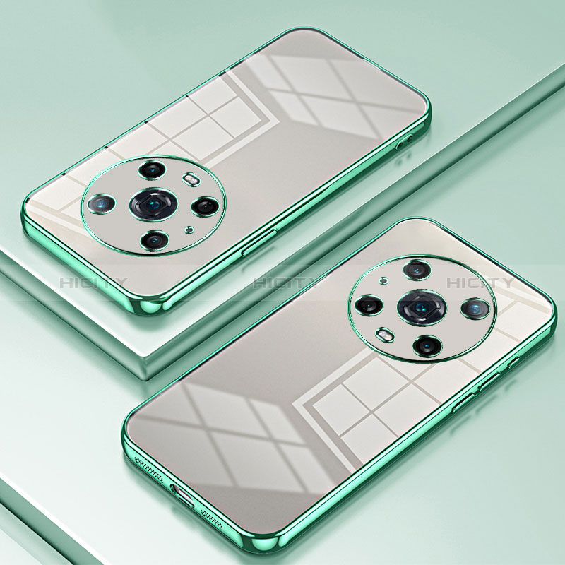 Custodia Silicone Trasparente Ultra Sottile Cover Morbida SY1 per Huawei Honor Magic4 Pro 5G Verde