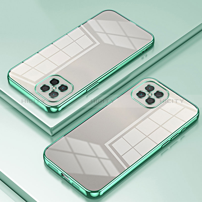 Custodia Silicone Trasparente Ultra Sottile Cover Morbida SY1 per Huawei Nova 8 SE 4G Verde