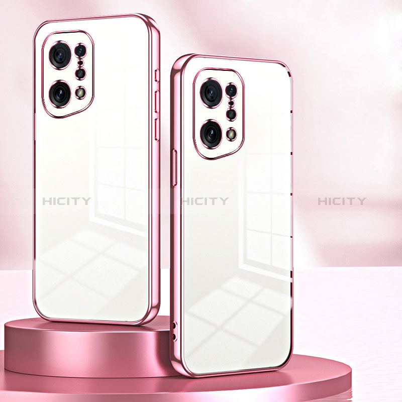 Custodia Silicone Trasparente Ultra Sottile Cover Morbida SY1 per Oppo Find X5 5G