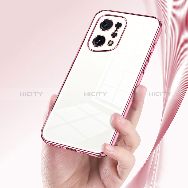 Custodia Silicone Trasparente Ultra Sottile Cover Morbida SY1 per Oppo Find X5 5G