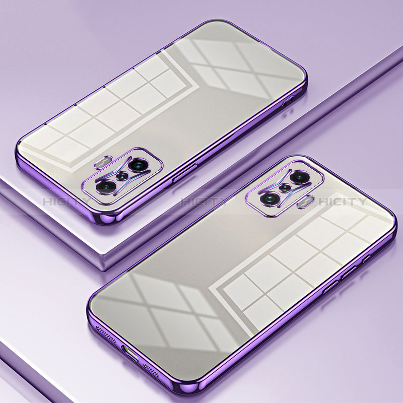 Custodia Silicone Trasparente Ultra Sottile Cover Morbida SY1 per Xiaomi Redmi K50 Gaming 5G Viola