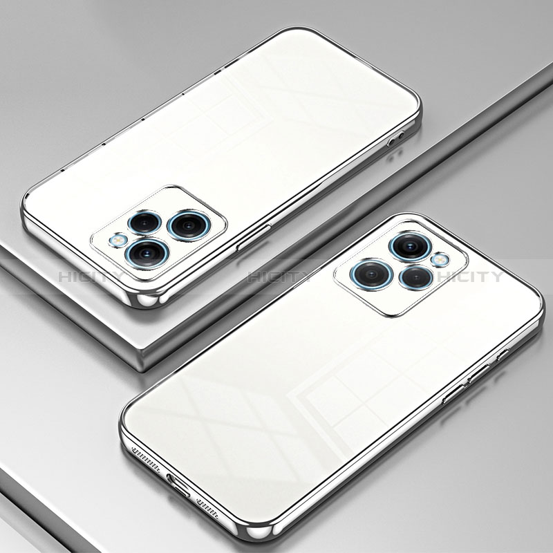 Custodia Silicone Trasparente Ultra Sottile Cover Morbida SY1 per Xiaomi Redmi Note 12 Pro Speed 5G Argento