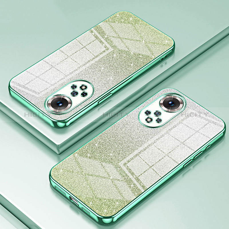 Custodia Silicone Trasparente Ultra Sottile Cover Morbida SY2 per Huawei Honor 50 5G Verde