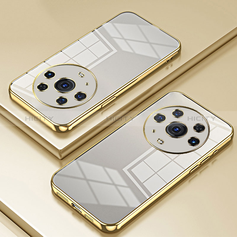 Custodia Silicone Trasparente Ultra Sottile Cover Morbida SY2 per Huawei Honor Magic3 Pro 5G Oro