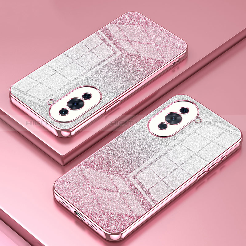 Custodia Silicone Trasparente Ultra Sottile Cover Morbida SY2 per Huawei Nova 10 Pro Oro Rosa