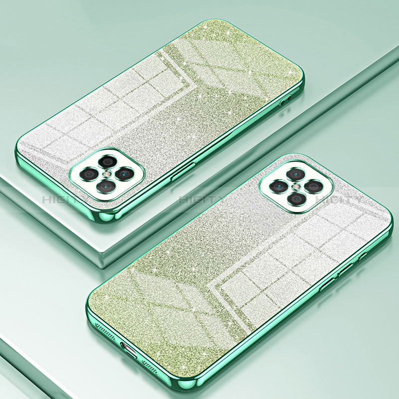 Custodia Silicone Trasparente Ultra Sottile Cover Morbida SY2 per Huawei Nova 8 SE 4G Verde