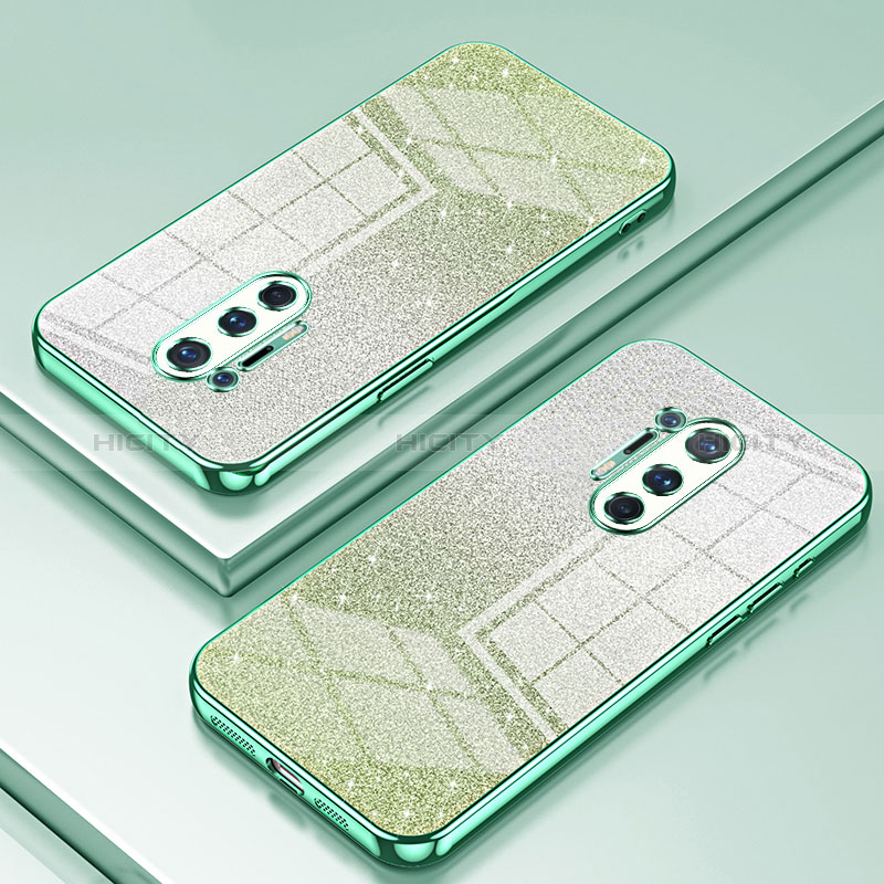 Custodia Silicone Trasparente Ultra Sottile Cover Morbida SY2 per OnePlus 8 Pro Verde